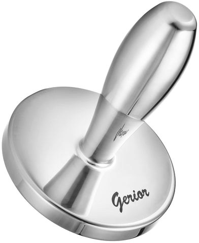 Gerior Meat Pounder with round-head design for even flattening of chicken and burger patties.