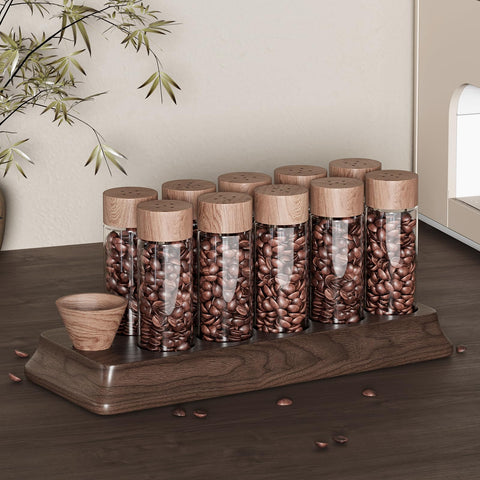 Gernshe espresso and pour-over organization supports precise dosing and convenience.