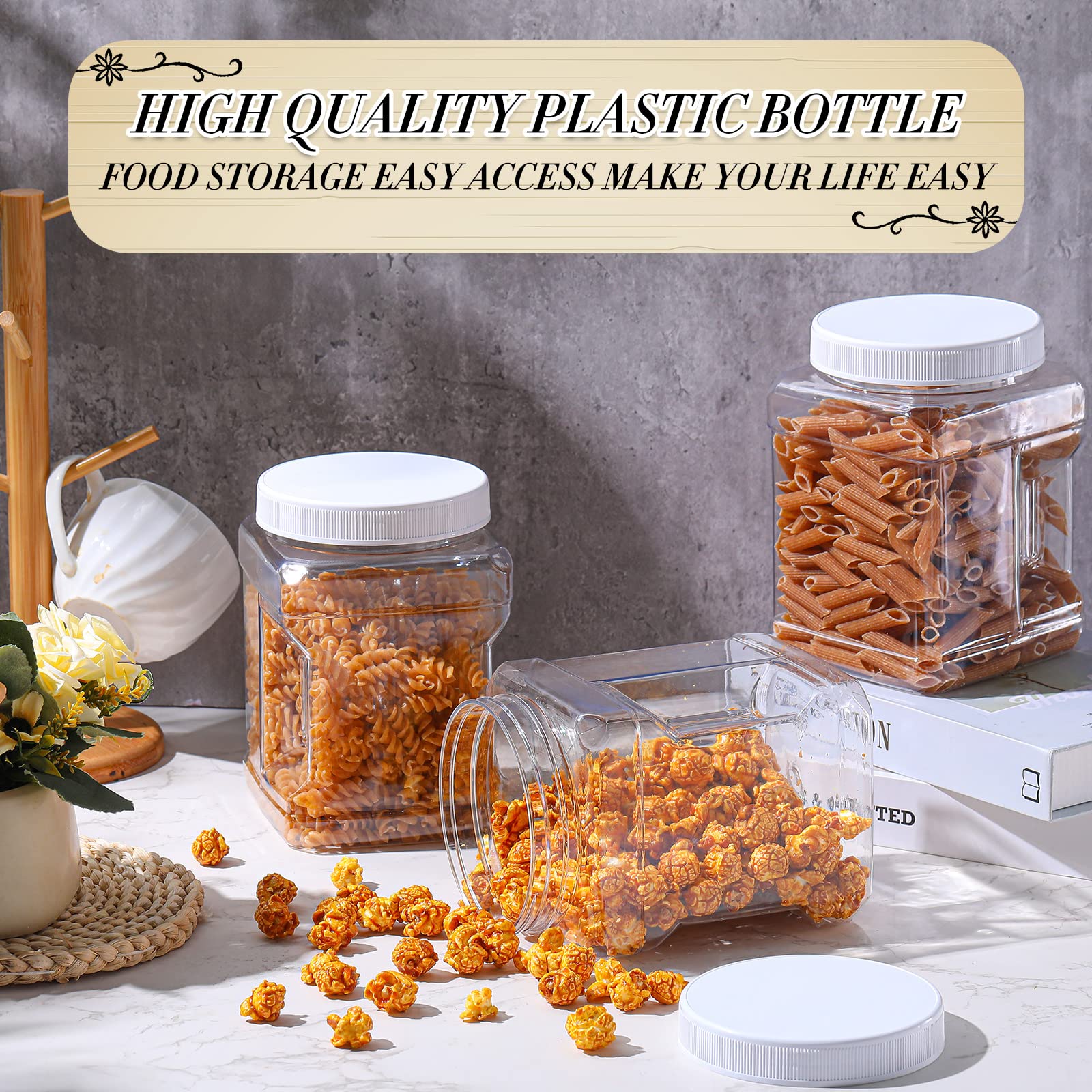 Gerrii reusable canisters with lids for screws, buttons, and small hardware.
