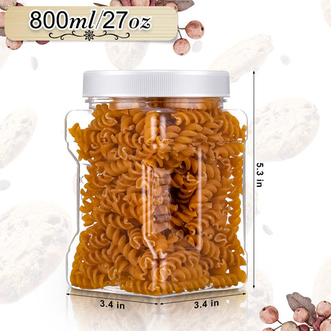 Gerrii square storage jars with easy-grip handles for portable organization.