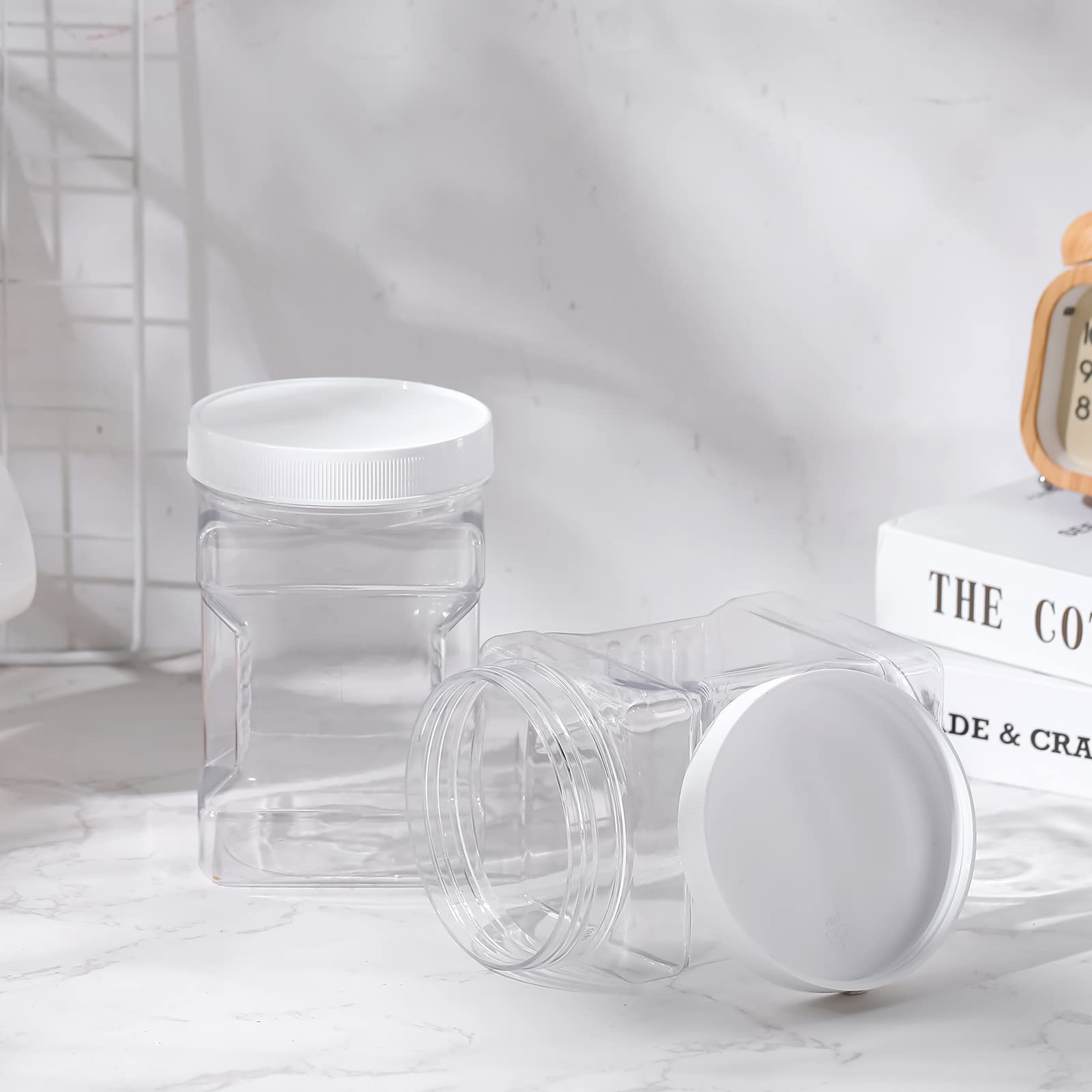 Gerrii transparent jars showcase contents at a glance for quick access.