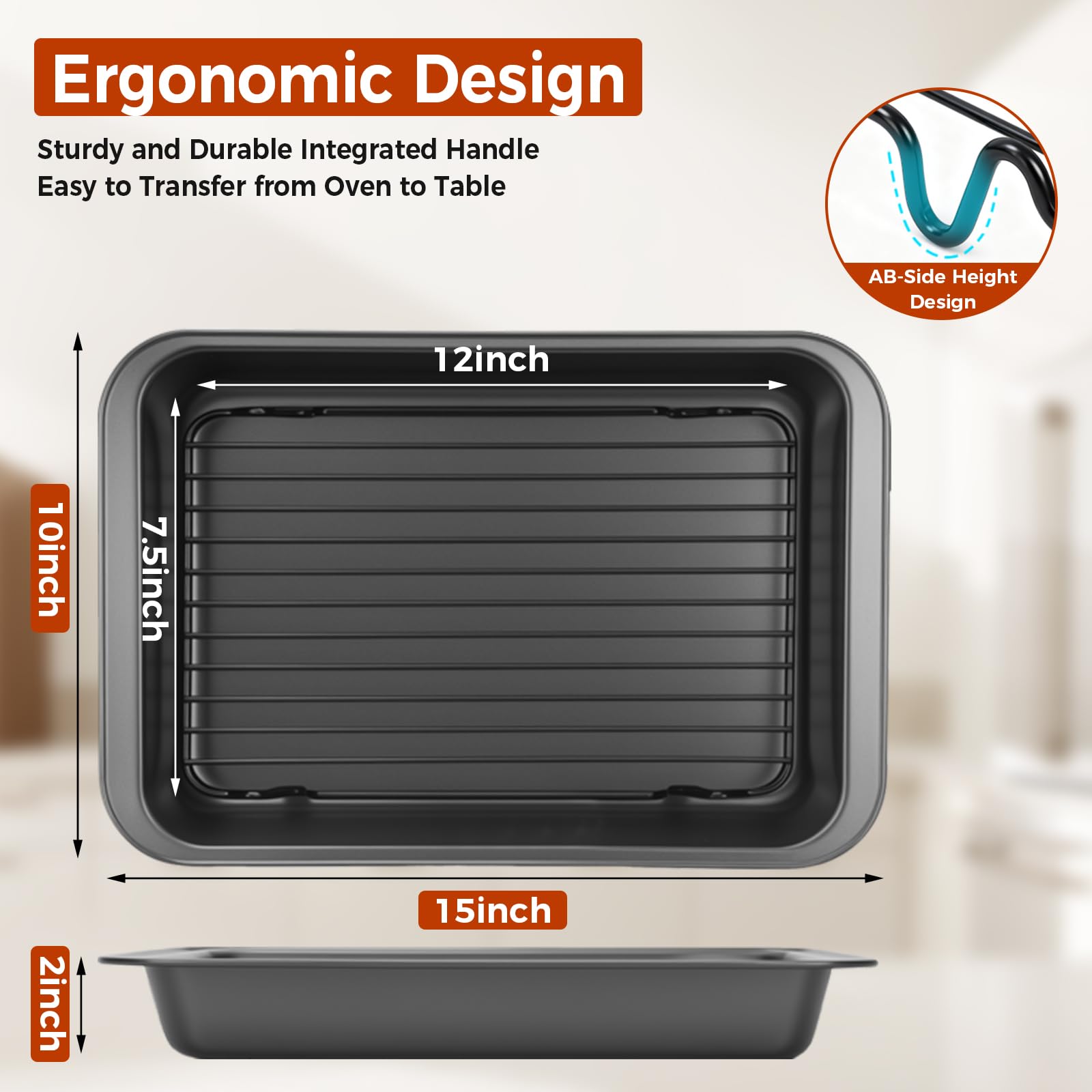 Gestone dishwasher-safe design eases cleanup after hearty roasts.