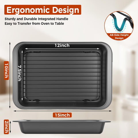 Gestone dishwasher-safe design eases cleanup after hearty roasts.
