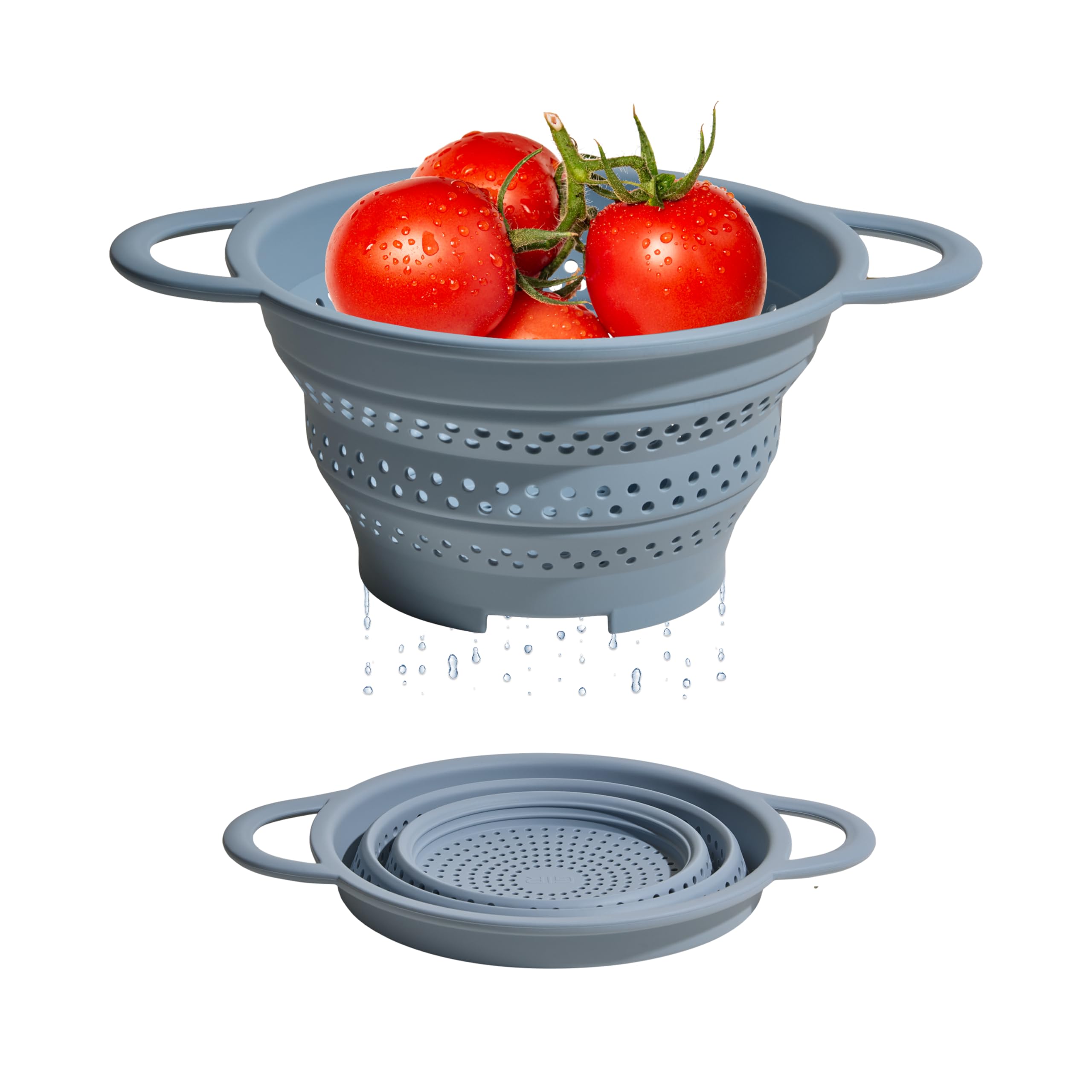 Get It Right GIR collapsible colander folded for compact storage