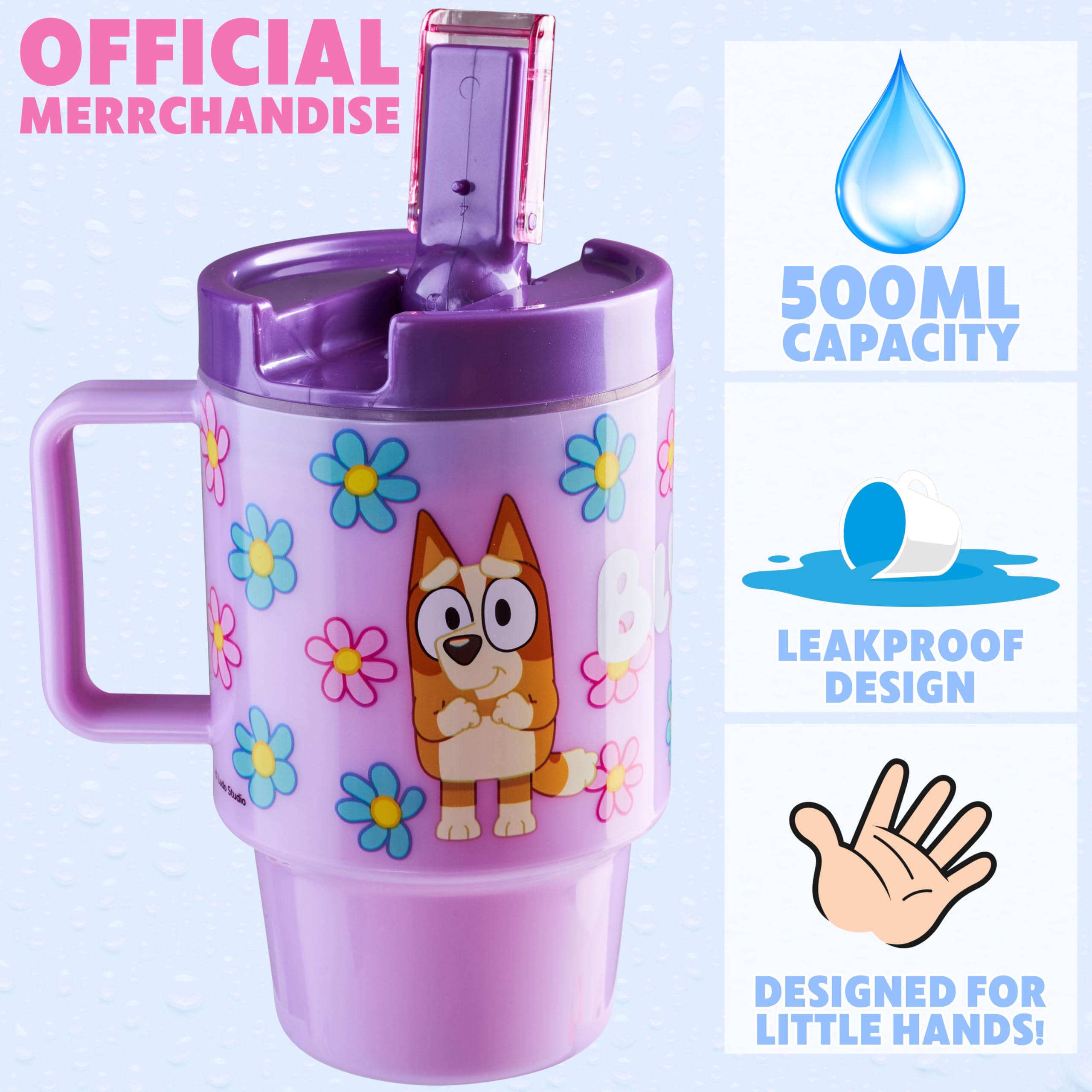 Get Trend Bluey bottle with handle, easy to carry on the go