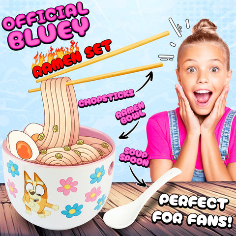 Get Trend Bluey spoon with the bowl for easy, sturdy serving.
