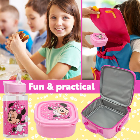 Get Trend Minnie Mouse water bottle, leak-proof with flip-up straw for on-the-go hydration