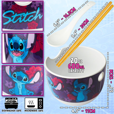 Get Trend Disney Stitch set is microwave and dishwasher safe for quick cleanup