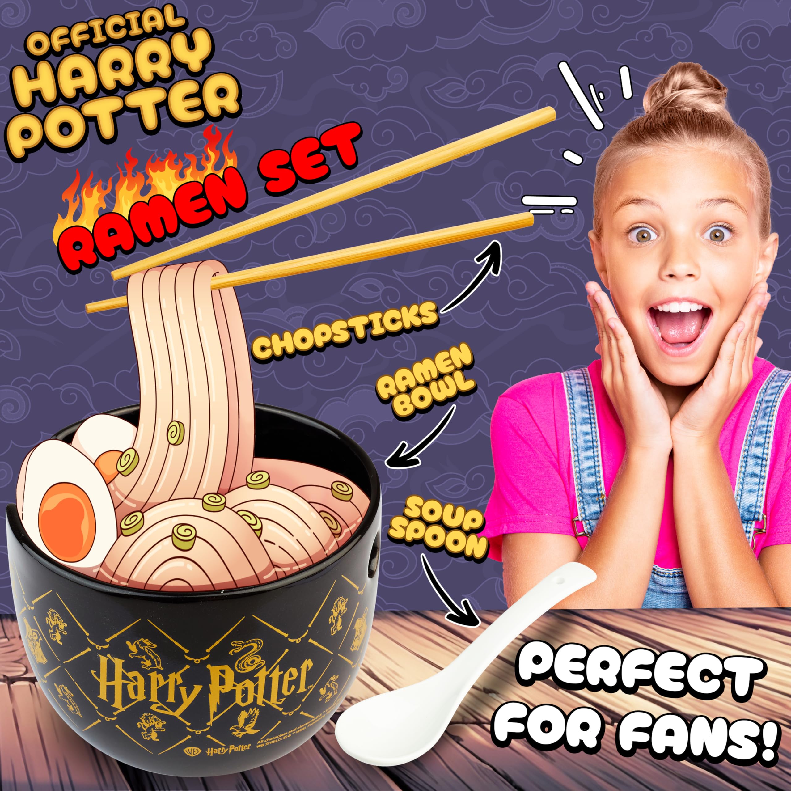 Get Trend Harry Potter ramen bowl with included spoon