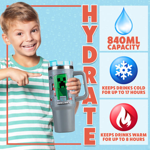 Get Trend insulated kids tumbler gray, keeps drinks cold on the go.