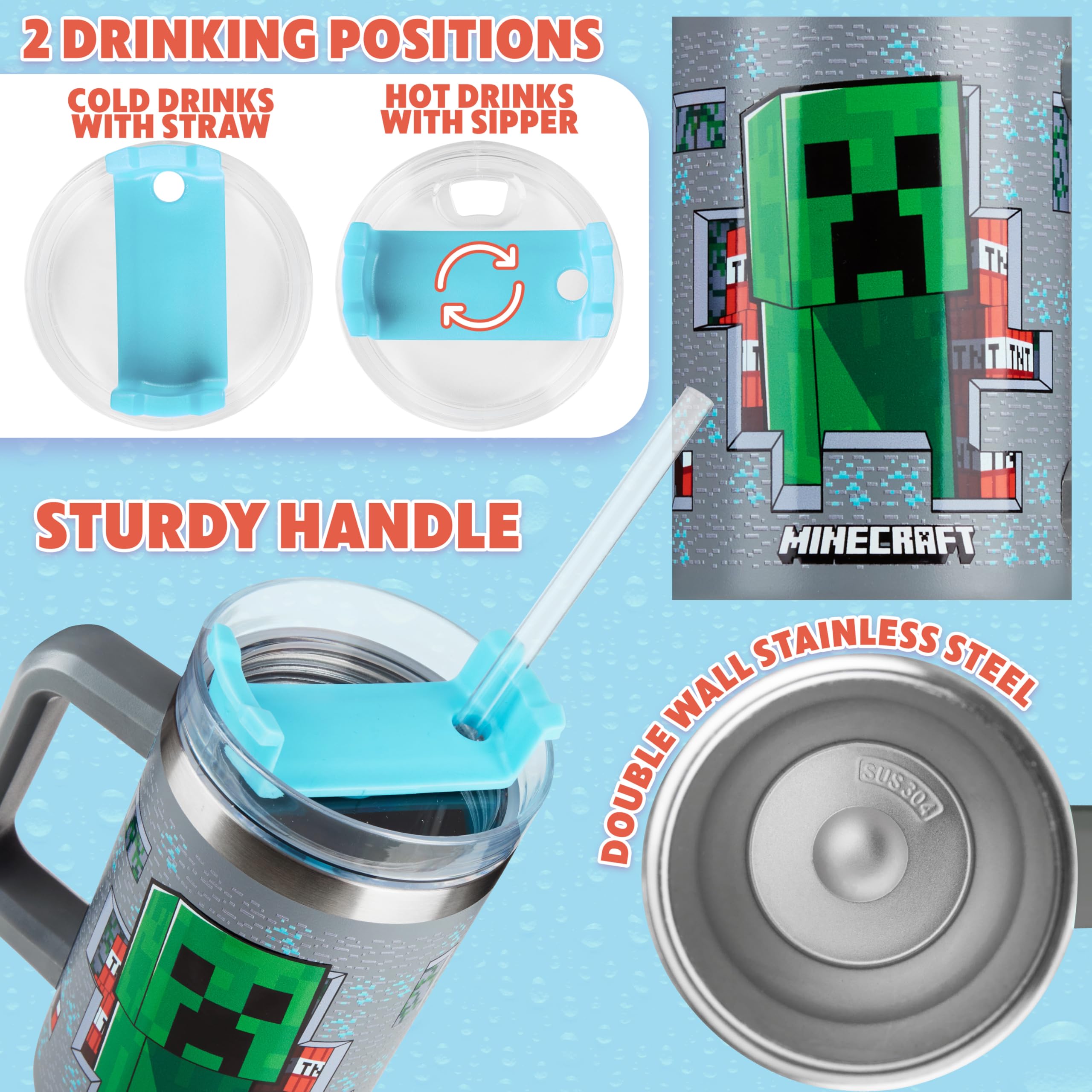 Get Trend no-spill straw lid tumbler gray, ideal for travel.