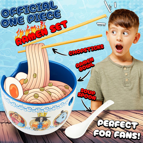 Get Trend One Piece ramen bowl with spoon included for easy eating