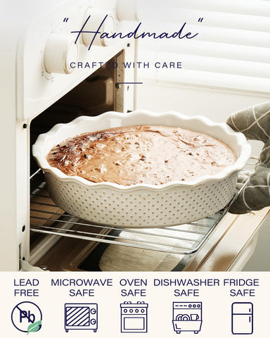 Getstar ceramic quiche baking dish versatile for pies and savory tarts.