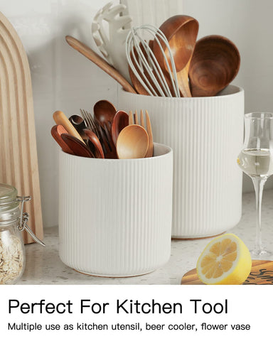 getstar large utensil holder tall and wide supports 10 to 15 tools for easy reach