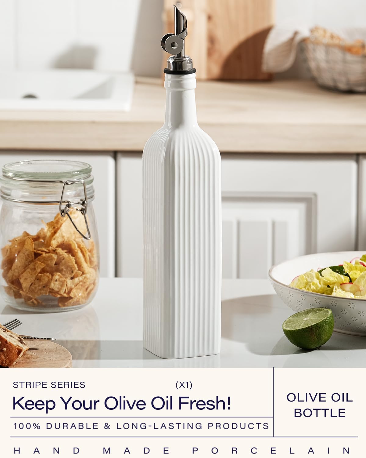 Getstar olive oil dispenser automatic-spout enables easy tilt pouring and controlled flow