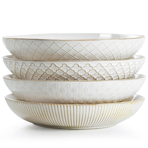 Getstar pasta bowls 9.2-inch, ideal for pasta and salads at family dinners.