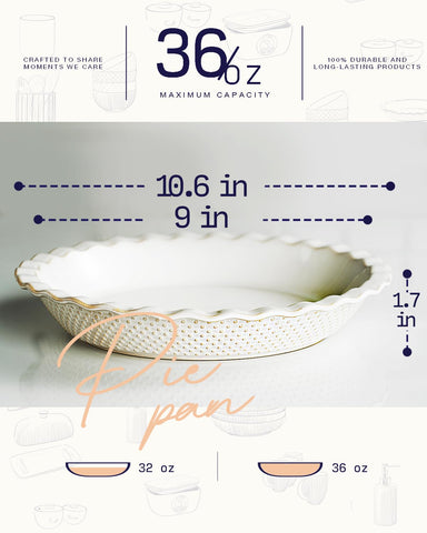 getstar dishwasher-safe pie plate for simple cleanup after meals.