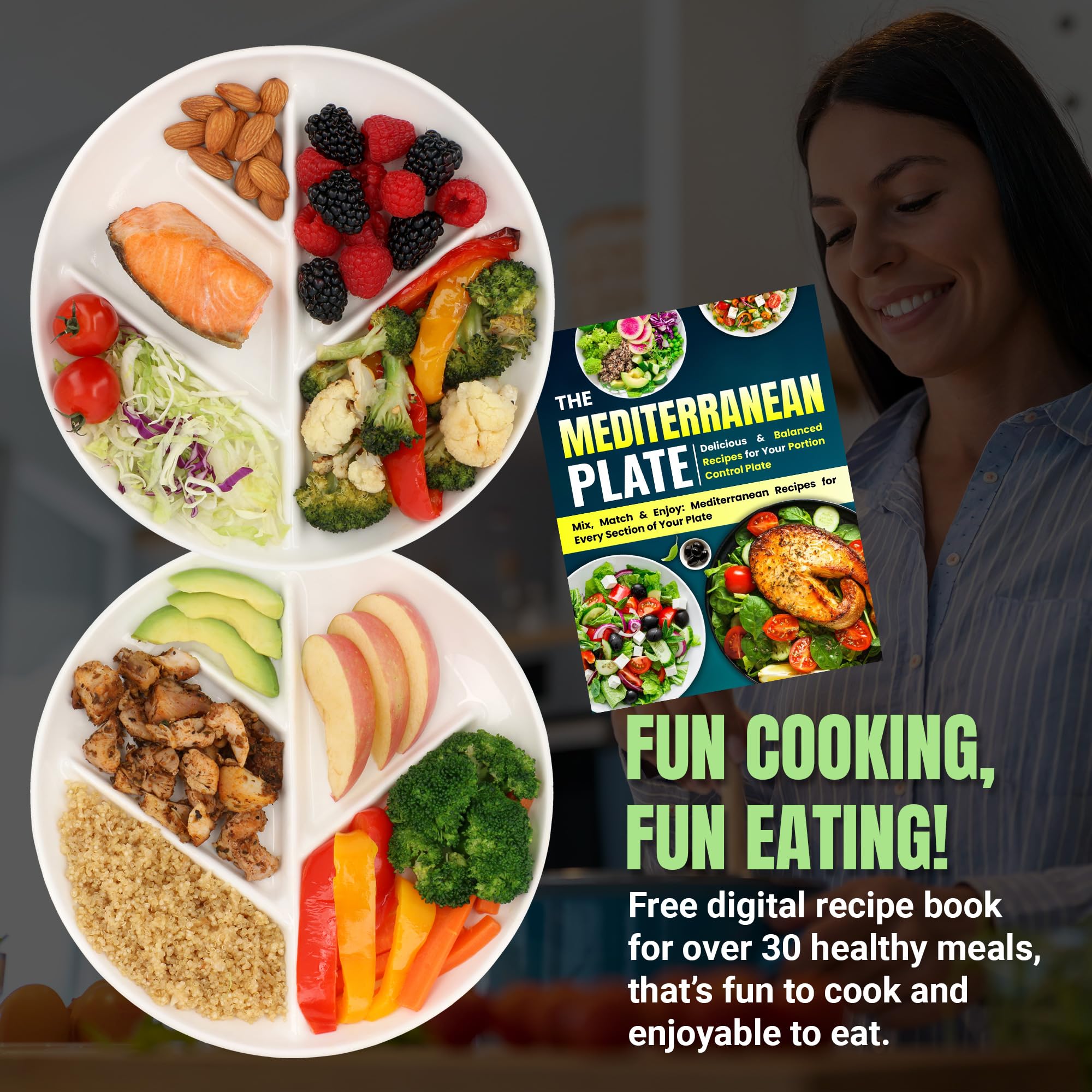 GetTheFad Mediterranean eBook included with 30 recipes.