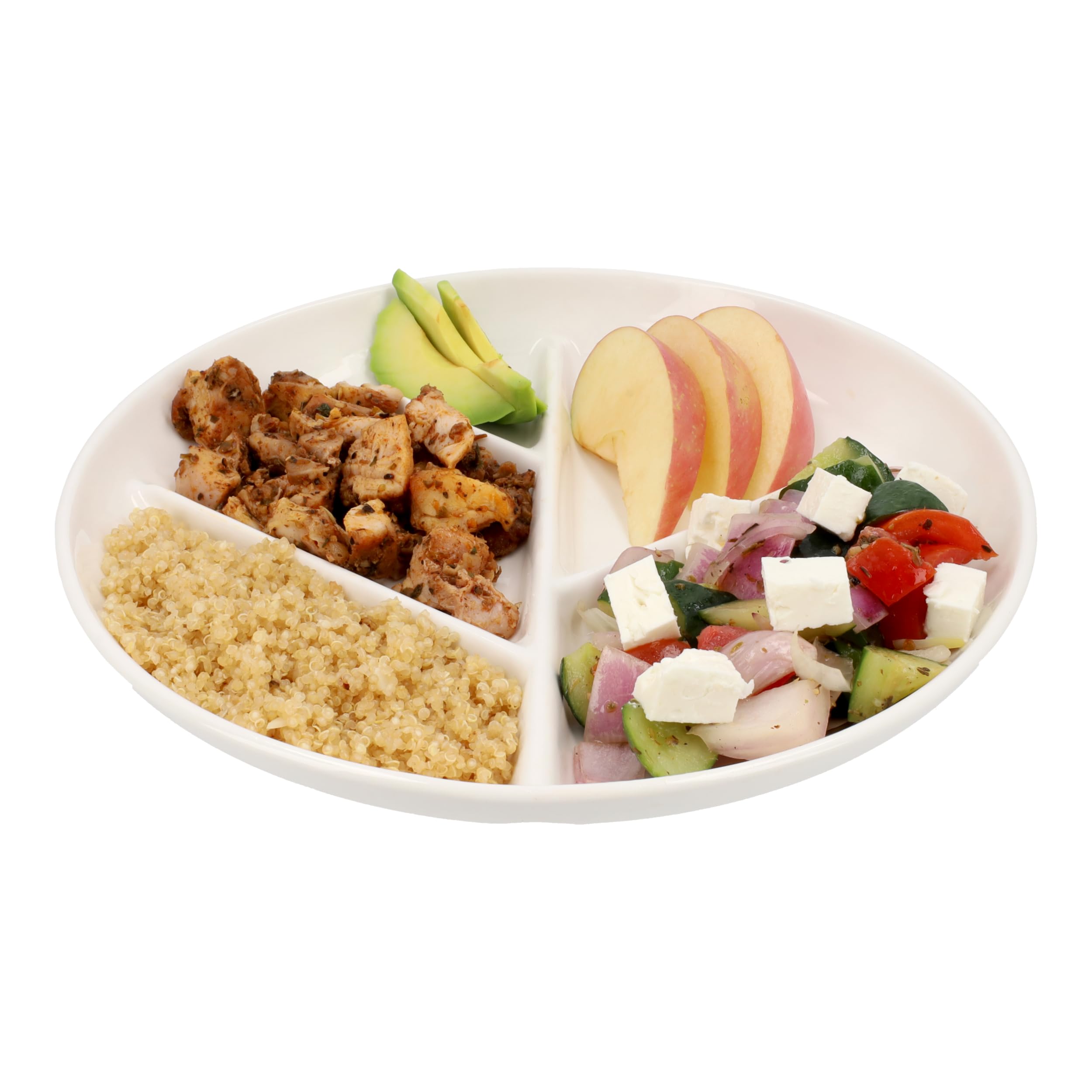 GetTheFad stackable porcelain plates for compact kitchen storage.