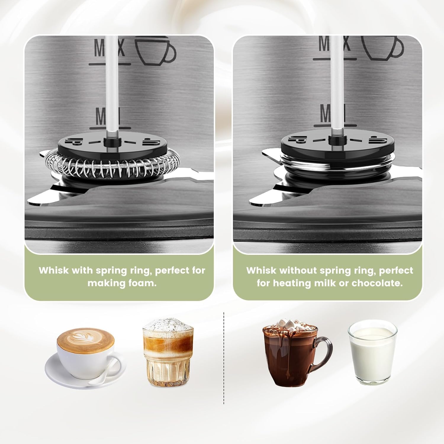 Gevi 17oz capacity jug supports hot chocolate and heated milk