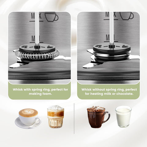 Gevi 17oz capacity jug supports hot chocolate and heated milk