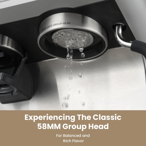 Gevi detachable water tank and drip tray for easy cleaning and refills.