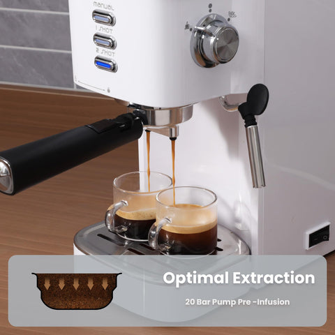 Removable water tank for easy refills and cleaning.