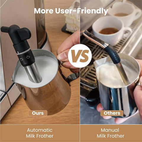 Gevi espresso shot setup illustrating compact footprint on a small counter
