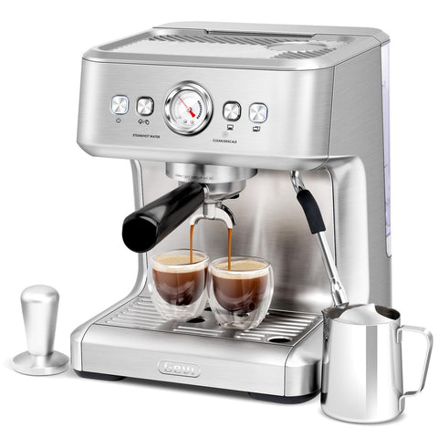 Gevi EzBru 1000C front view with compact stainless housing for home cafes.