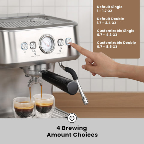 Gevi EzBru compact design fits neatly on small kitchen counters.