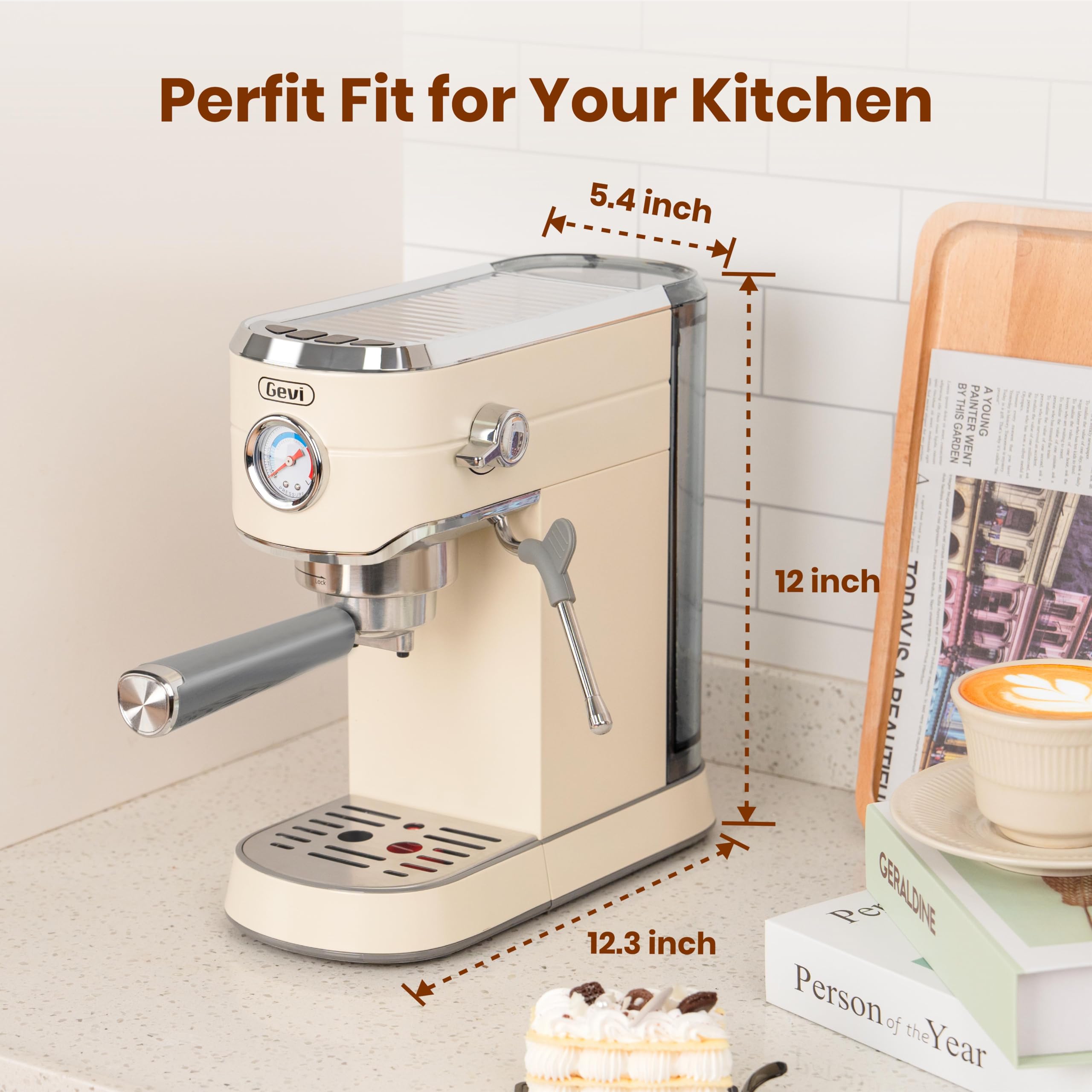 Gevi milk frothing pitcher for latte art at home