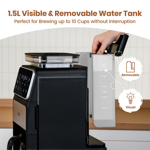 Gevi permanent filter for easy cleanup and waste reduction