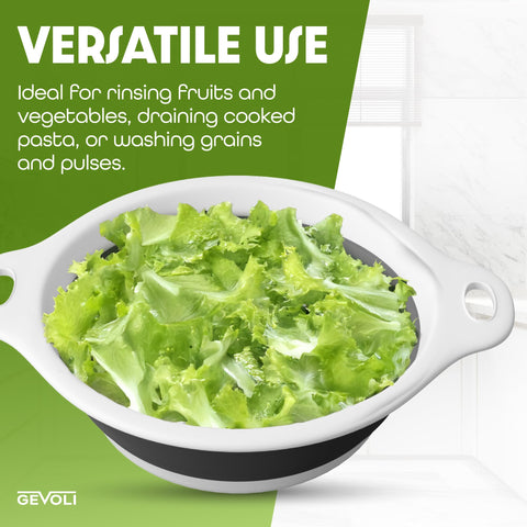 Gevoli BPA-free colander is dishwasher-safe for easy cleanup.