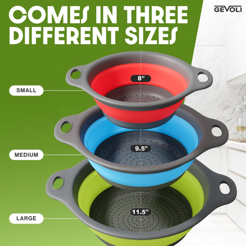 Gevoli drying tray with colander showing direct water drainage into sink.