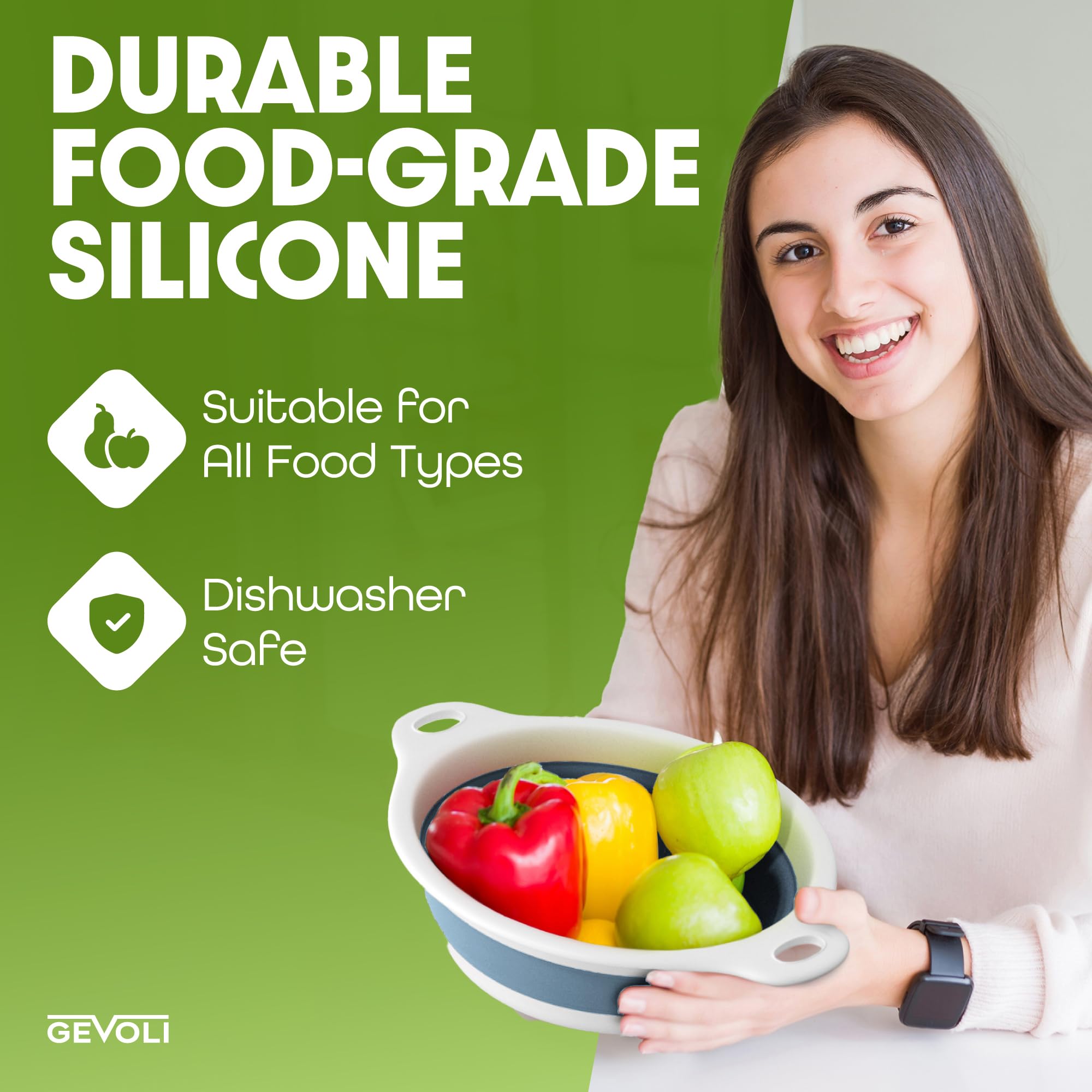 Gevoli BPA-free materials are dishwasher safe for quick cleanup.