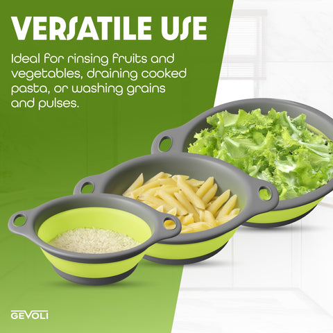 Gevoli nesting 3-pack saves space in kitchen storage.