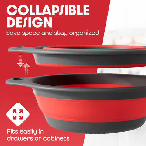 Gevoli collapsible design saves space for easy storage in slim cabinets.