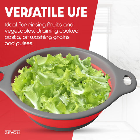 Gevoli strainer's grooved base ensures safe drainage while hot water flows away.