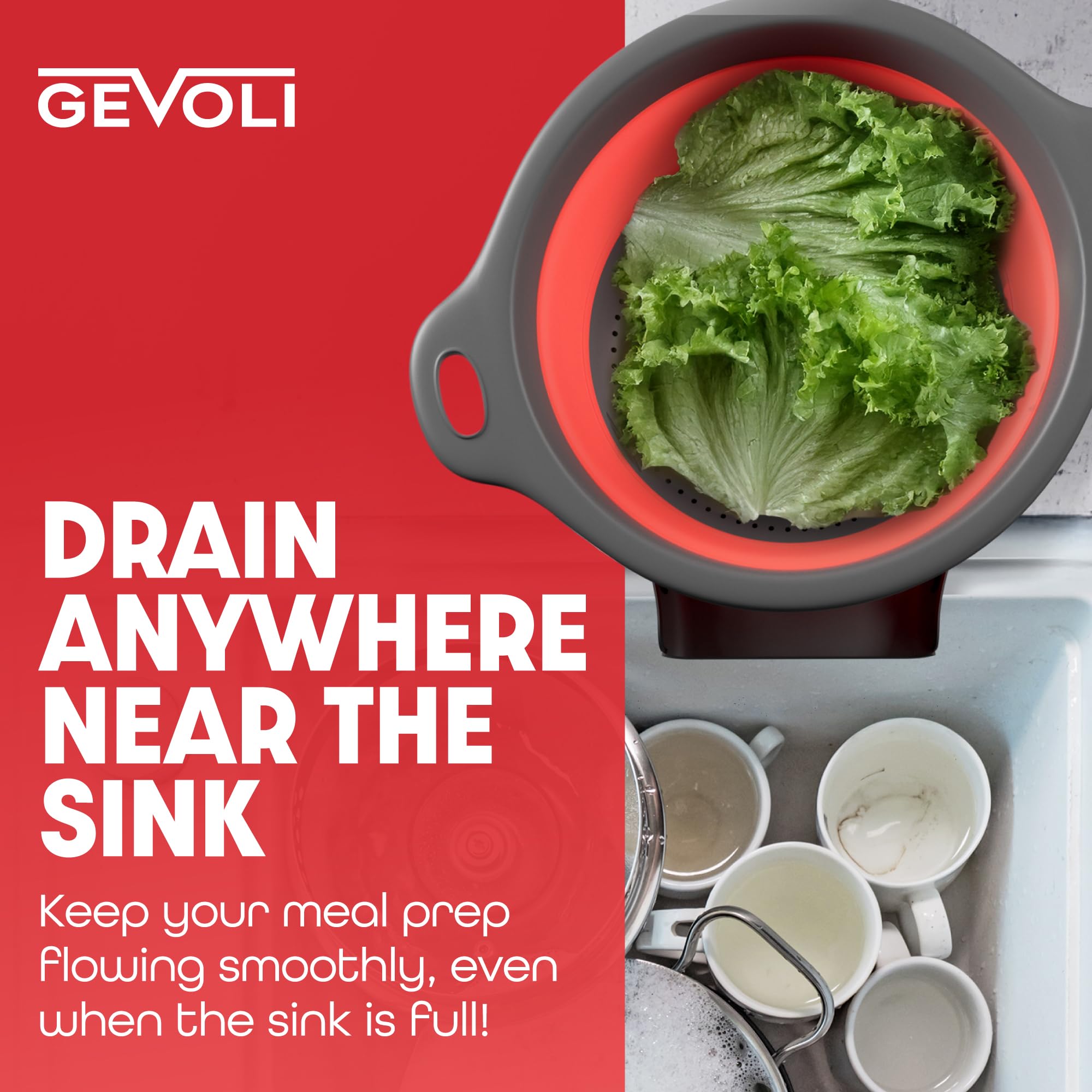 Gevoli strainer is dishwasher safe for quick cleanup after meals.