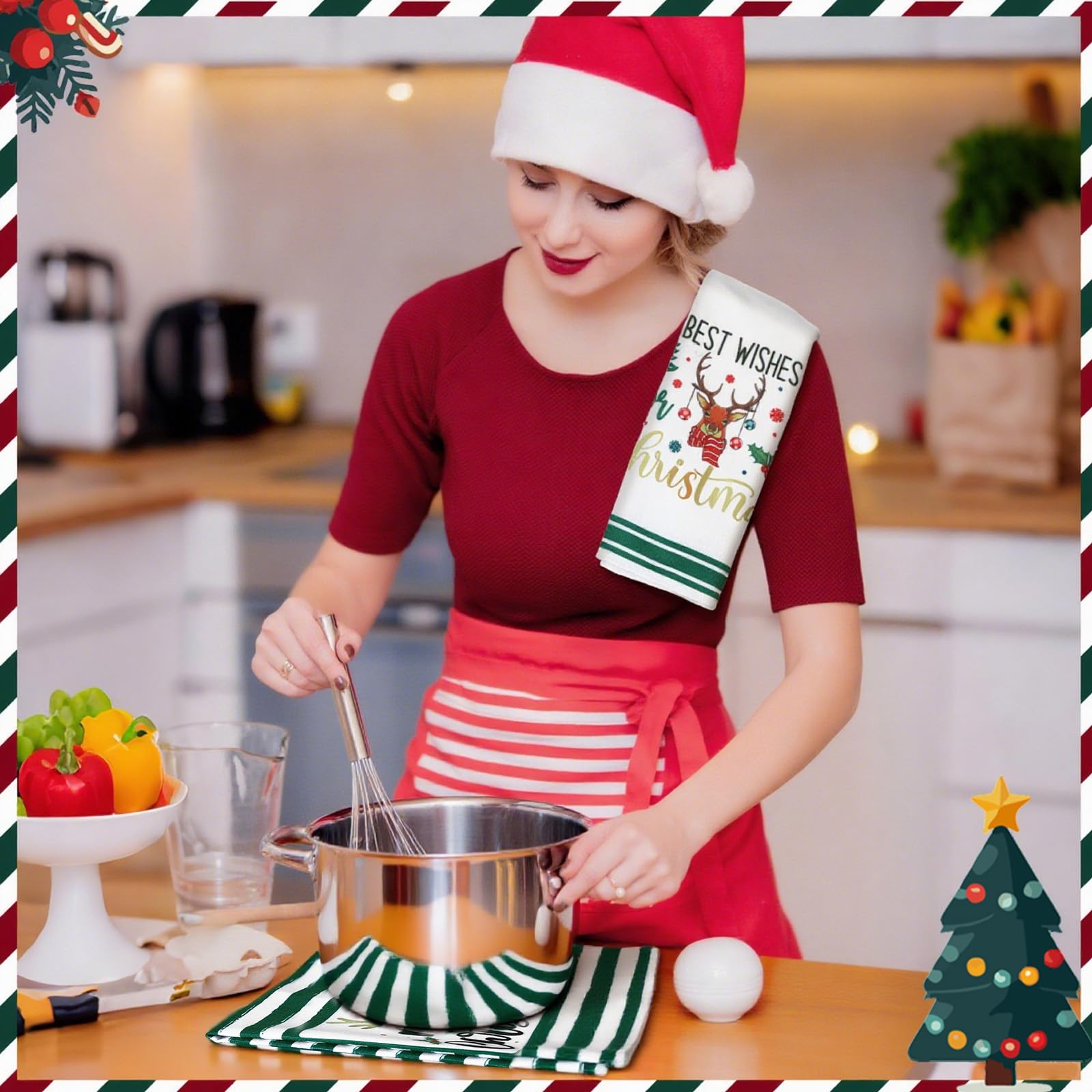 Geyoga candy dish motif towel enhances seasonal tables and decor