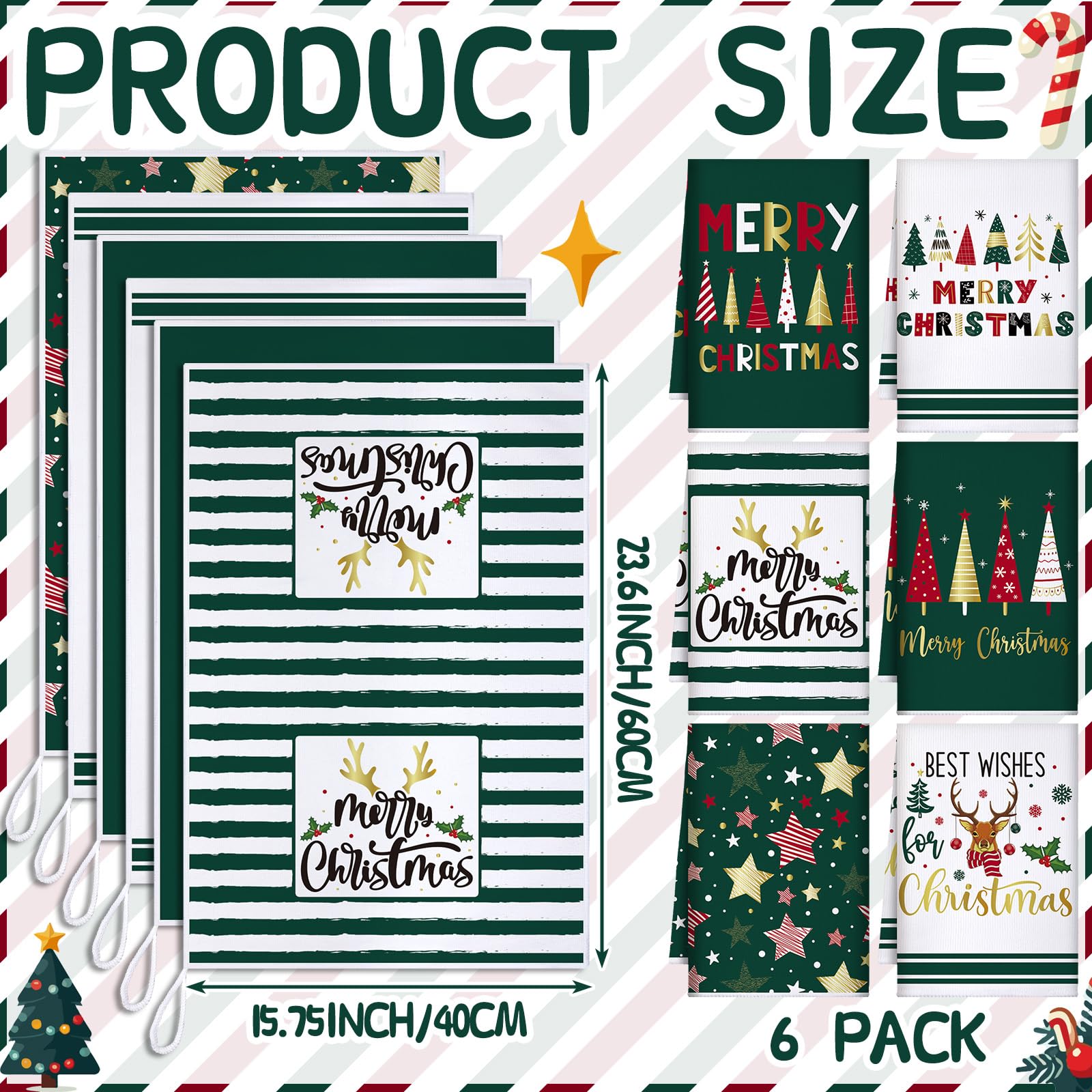 Geyoga gingerbread pattern towel adds cozy festive touch and absorbency