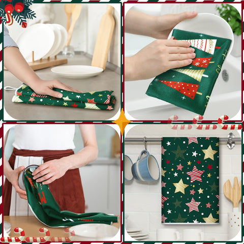 Geyoga pine motif towel for rustic, festive look and everyday use