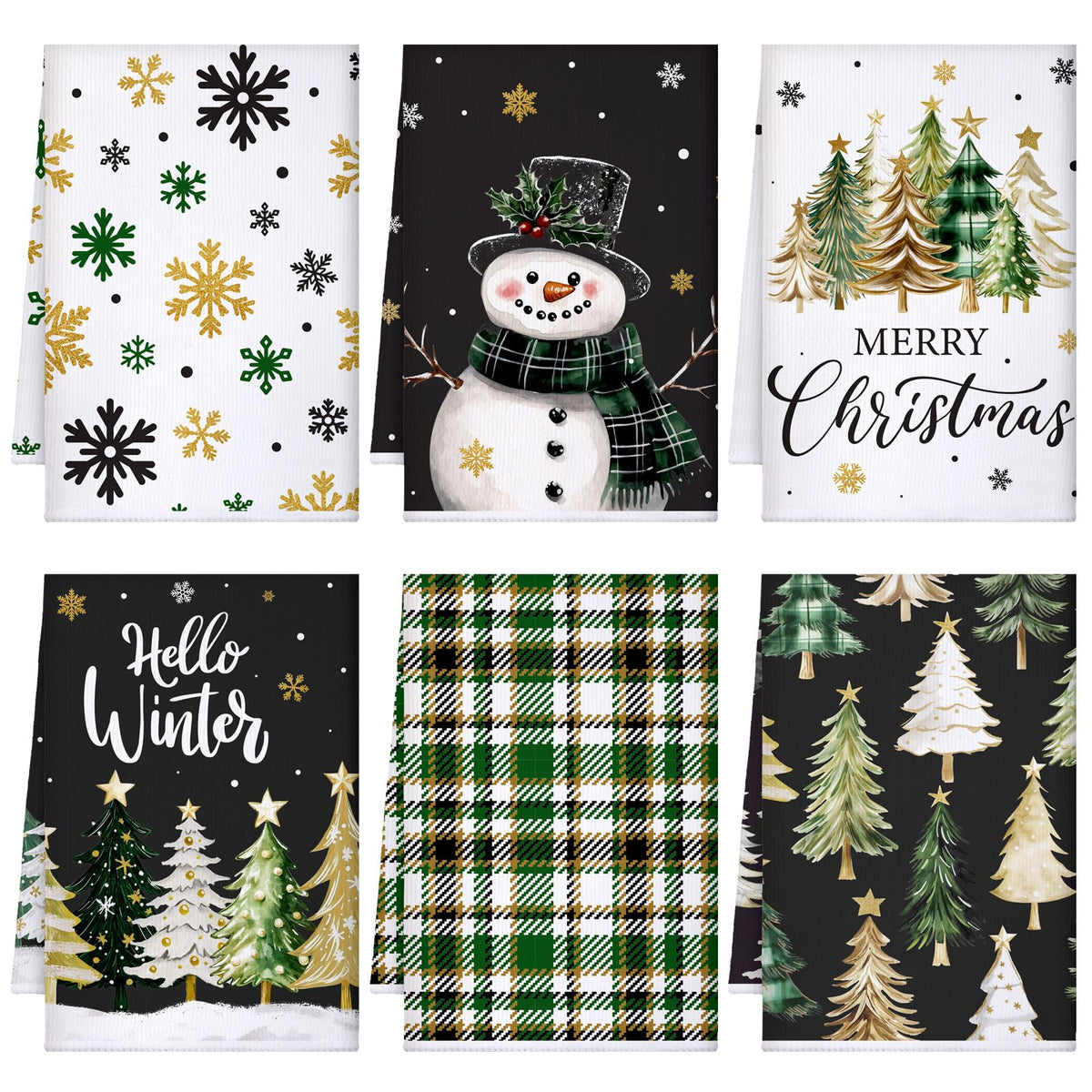 Geyoga tree-pattern towel adds festive decor and practical drying power in the kitchen