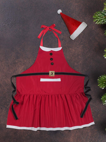 Geyoga gift-ready Christmas apron suitable for gifting to hosts and chefs.