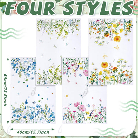 Geyoga wildflower tea cloths support versatile kitchen tasks and cleanup.