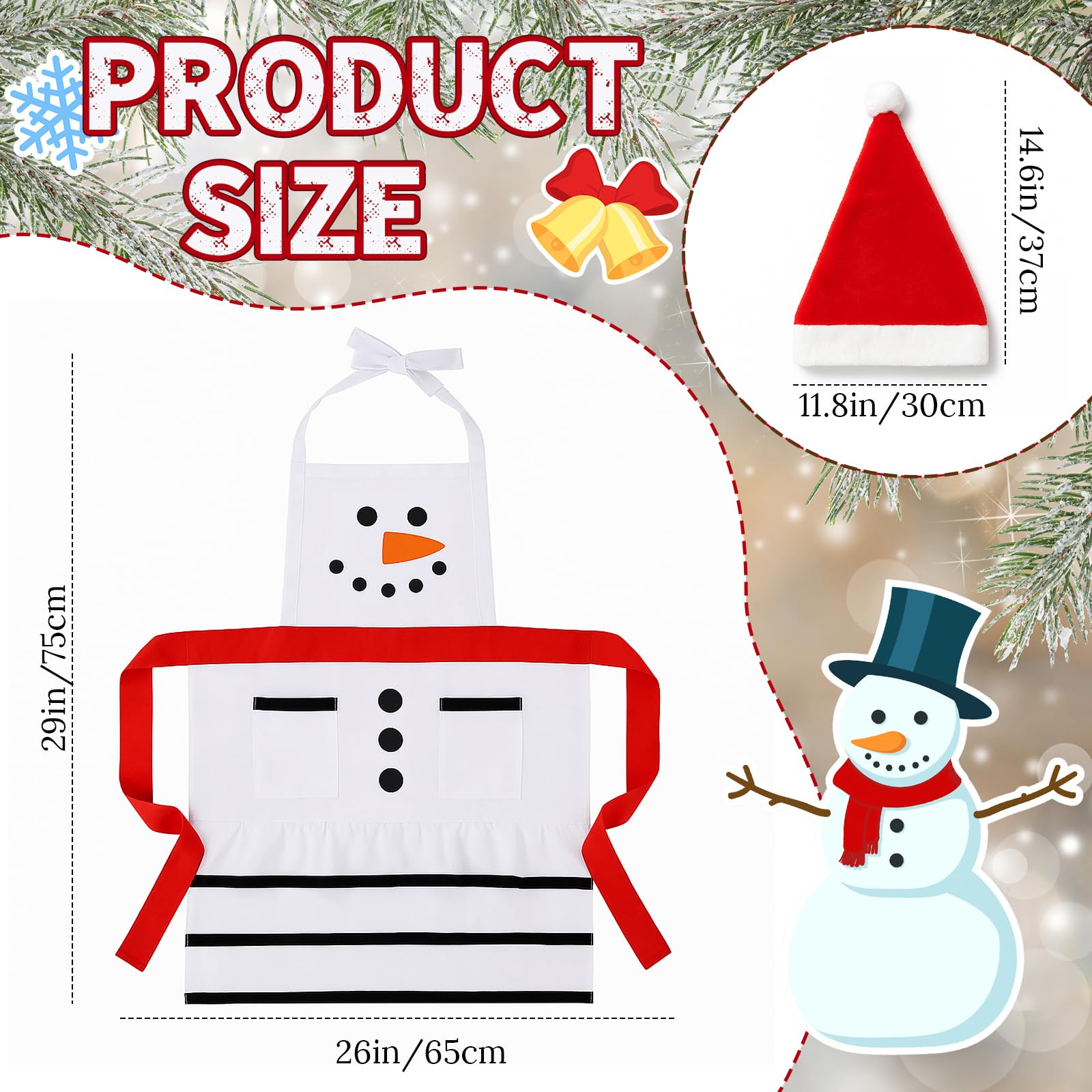 Geyoga gingerbread man design apron keeps clothes clean during baking