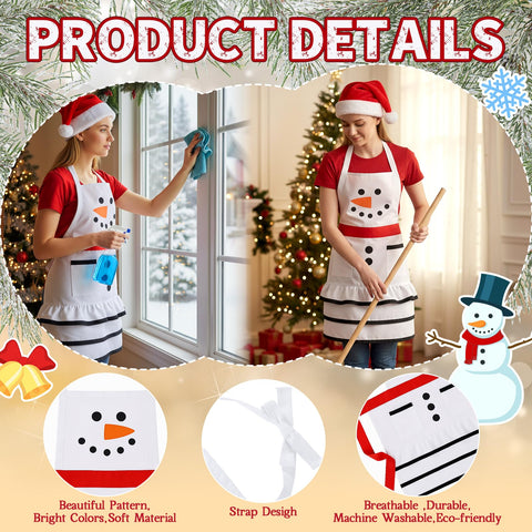 Geyoga Santa design apron adds holiday style while protecting clothing during meal prep