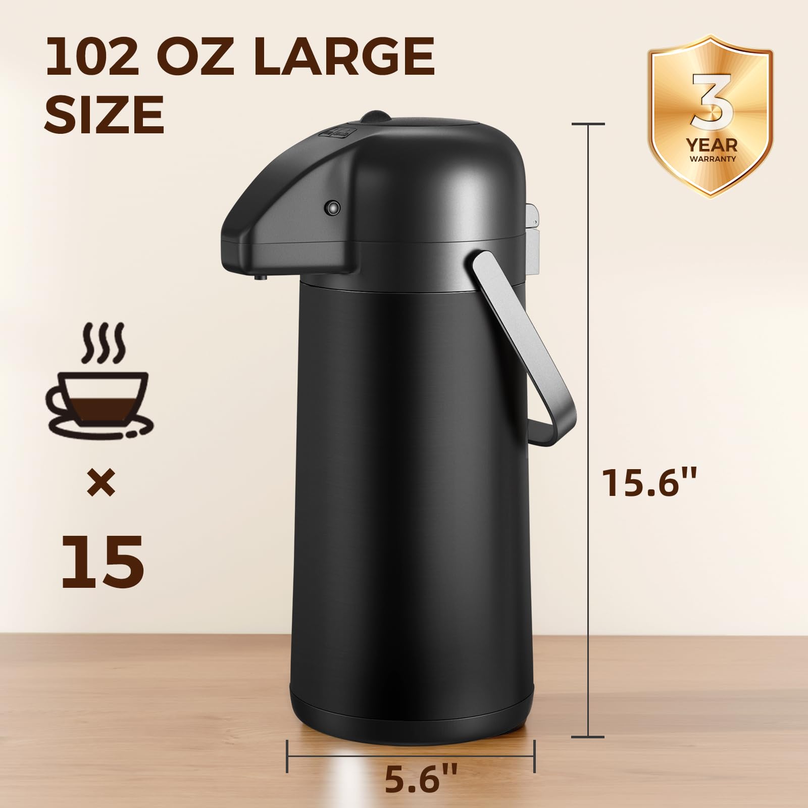 Gezoss keeps hot beverages hot for hours and cold beverages cool for hours.