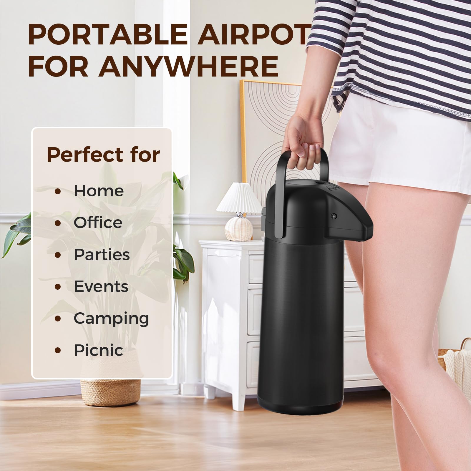 Gezoss pump-dispensing top offers controlled servings with minimal spills.