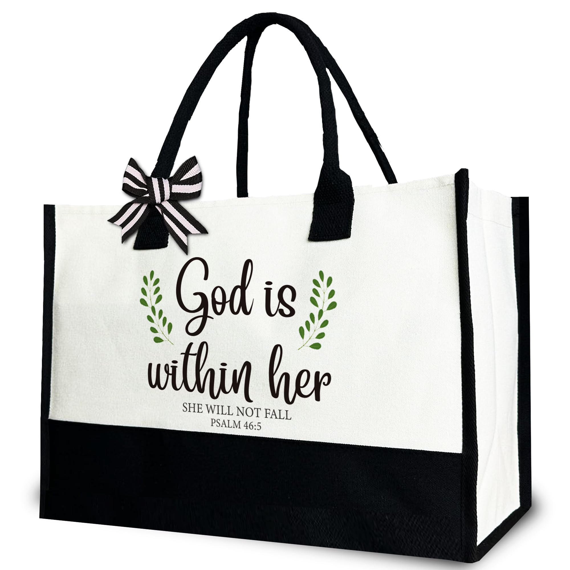 Gezred God within Her Bible Verse Tote Bag – inspirational daily carry for church and worship.